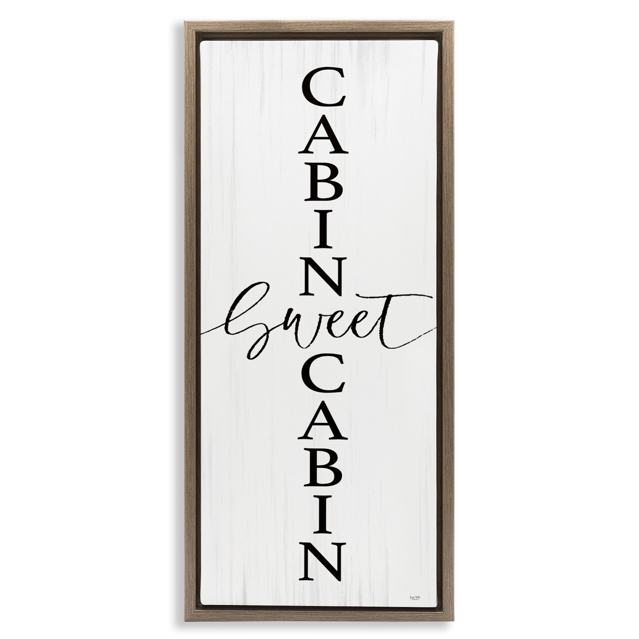 Stupell Industries Sweet Cabin Vertical Words Floating Frame, design by Lux + Me Designs